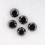 0.78 CT, 3.0 To 3.1 MM Natural Black Diamond Round Brilliant Cut Diamond