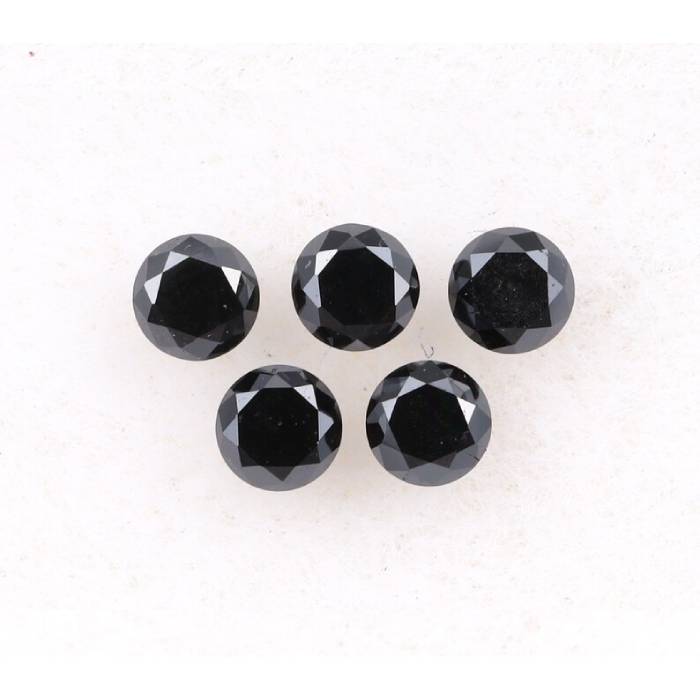 0.15 CT, 2.0 MM Natural Black Round Brilliant Cut Diamond Natural Loose Diamond For Engagement Ring
