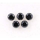 0.15 CT, 2.0 MM Natural Black Round Brilliant Cut Diamond Natural Loose Diamond For Engagement Ring