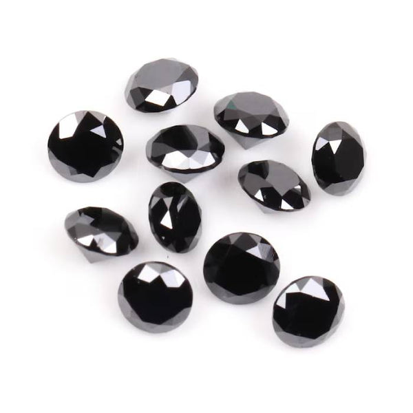 1 CT, 2.1 To 3.2 MM Enhanced Black Diamond Round Brilliant Cut Diamond