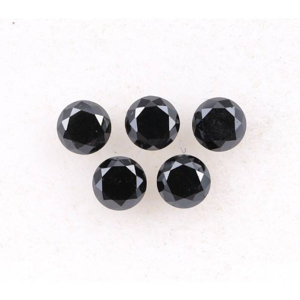 0.15 CT, 2.0 MM Natural Black Round Brilliant Cut Diamond Natural Loose Diamond For Engagement Ring