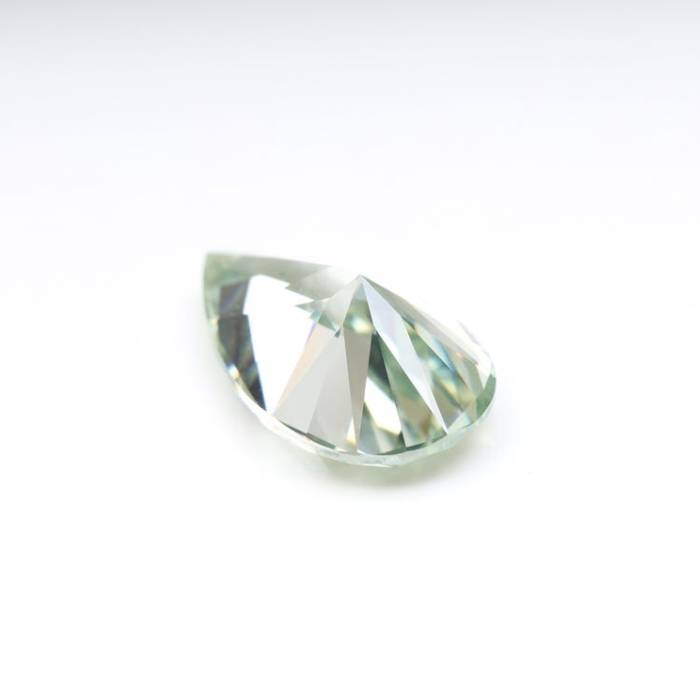 6.63 CT Mint Green Pear Moissanite for Engagement Ring