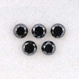 0.78 CT, 3.0 To 3.1 MM Natural Black Diamond Round Brilliant Cut Diamond