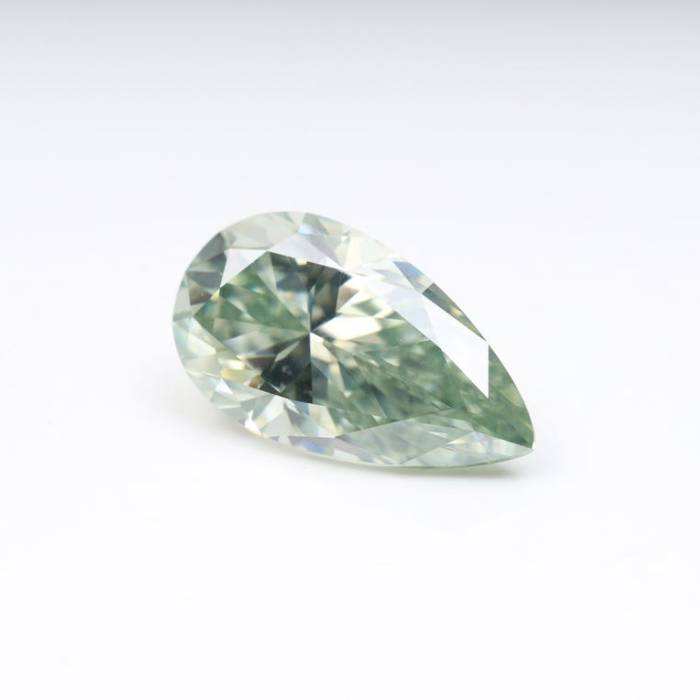 6.63 CT Mint Green Pear Moissanite for Engagement Ring