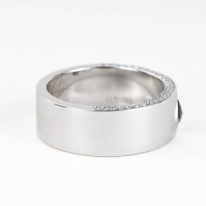 10K Gold Band Salt and Papper Kite Unique Wedding Band for Men or Women
