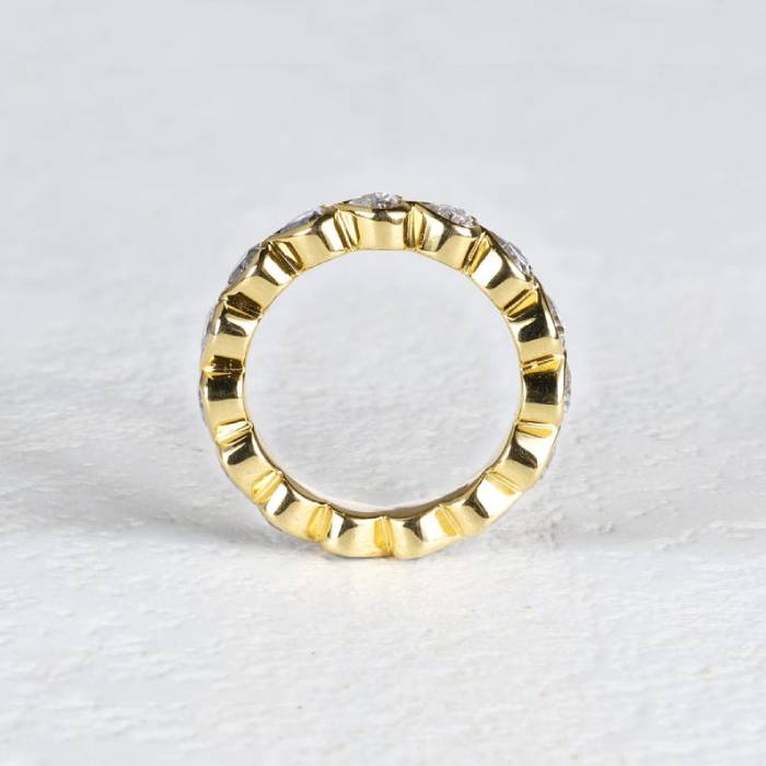Eternity Band with Heart-Cut Lab Grown Diamonds Perfect for Engagement