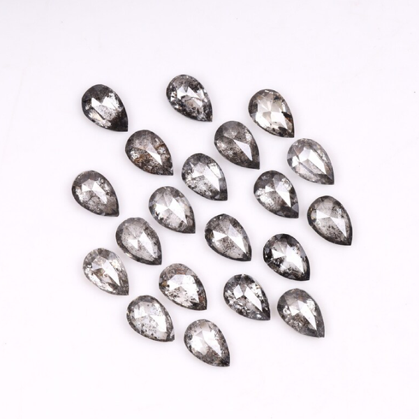 4 x 2.5 MM Salt and Pepper Pear Cut Diamond – Natural Loose Diamond