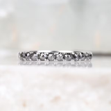 Dainty Eternity Modern Salt and Pepper Diamond Band