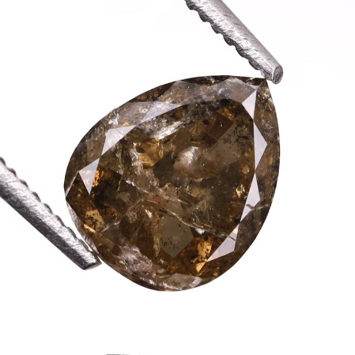 1.16 CT Natural Brown Pear Cut Diamond For Engagement Ring & Wedding Ring