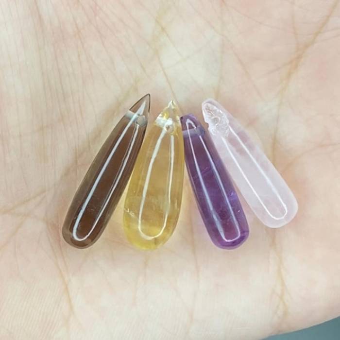 Amethyst Teardrop Beads Drill