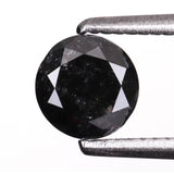 0.66 CT, 5.2 MM Natural Black Round Brilliant Cut Diamond Natural Loose Diamond