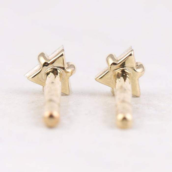 Triangle Earring Studs Pair Salt And Pepper Diamond Studs