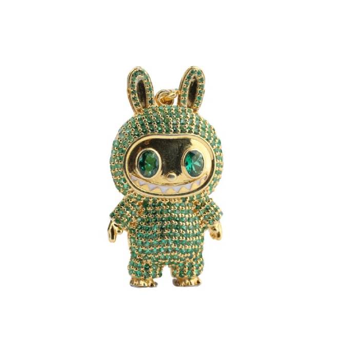 Labubu Pendant Green Diamond
