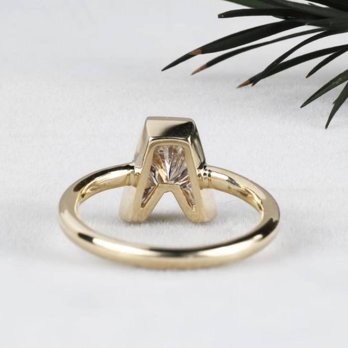 Abc Rings A Alphabet Shape Diamond Solitaire Engagement Ring – Minimal Carbon