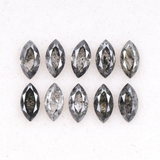 1.05 CT, 4.0 x 2.5 mm Salt and Pepper Marquise Cut Diamonds – 10 PCS