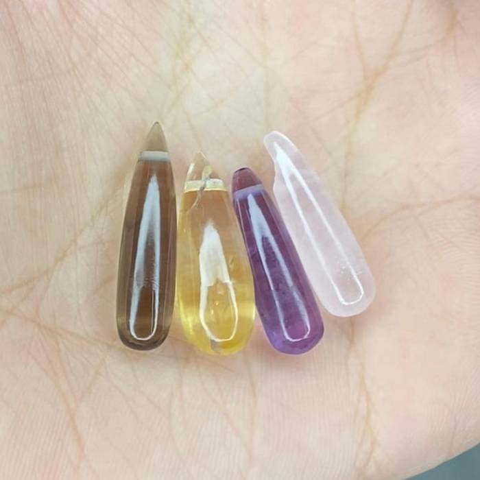 Amethyst Teardrop Beads Drill