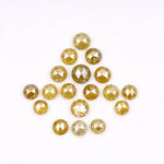 Natural Yellow Round Rose Cut Diamond