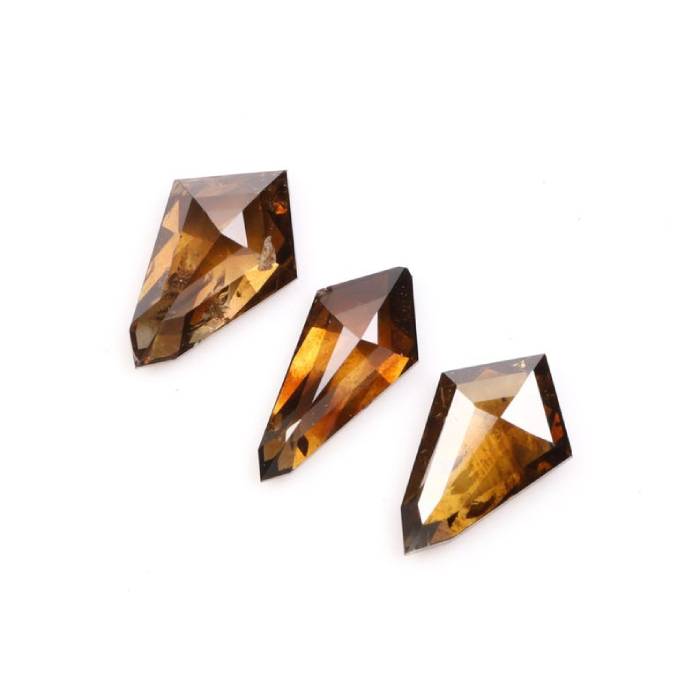 Natural Brown Shield Cut Diamonds for Engagement & Wedding Rings