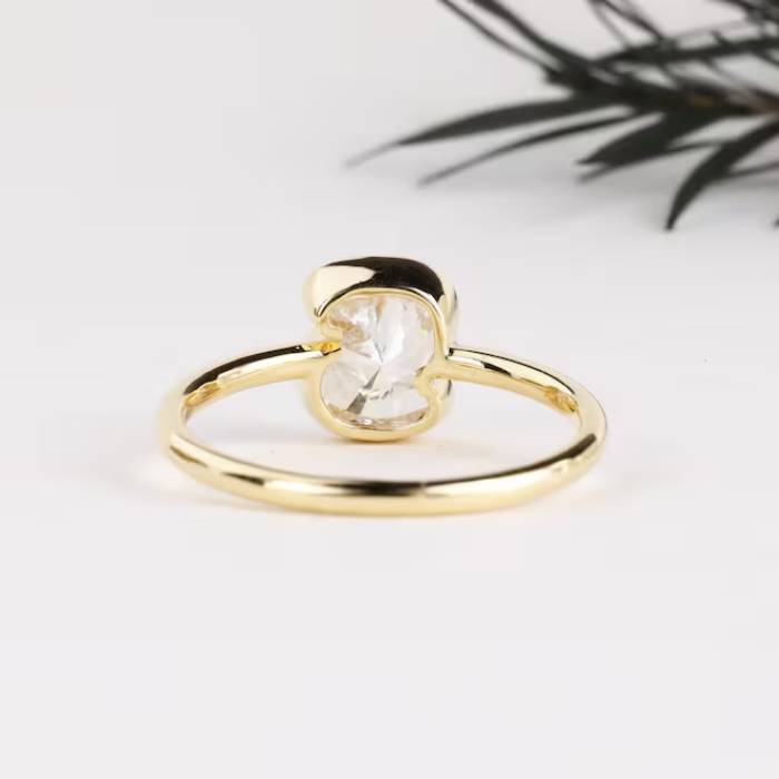 S Initial Diamond Ring Letter Solid Gold
