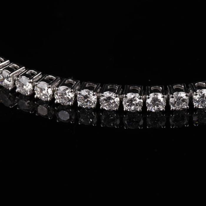 14K White Gold Lab Grown Diamond Tennis Bracelet