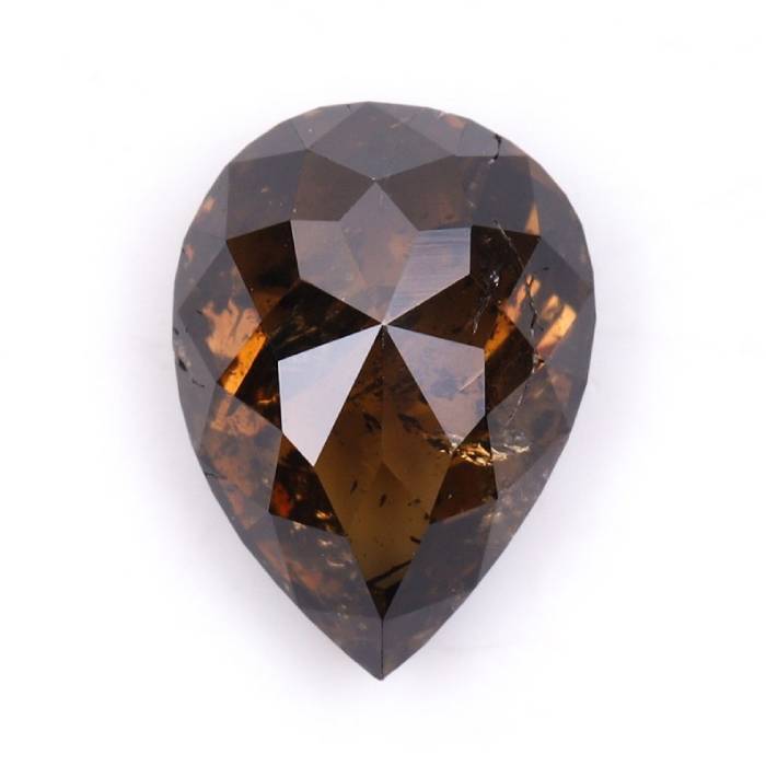Natural Brown Pear Cut 0.55 CT, 6.1x4.5mm Loose Earth Mined Diamond