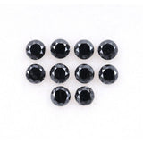 0.38 CT, 2.0 MM Enhanced Black Color Diamond  Round Brilliant Cut Diamond Natural Loose Earth Mined Diamond