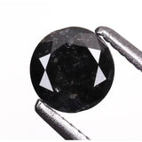 0.66 CT, 5.2 MM Natural Black Round Brilliant Cut Diamond Natural Loose Diamond