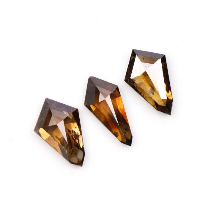 Natural Brown Shield Cut Diamonds for Engagement & Wedding Rings