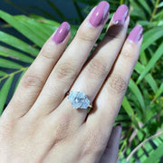 Trilogy Marquise Cut Three Stone Ring With Half Moon Side Stone