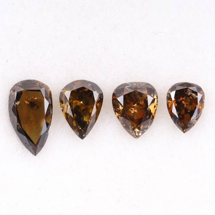 0.80 CT Natural Brown Pear Cut Diamond For Wedding Ring