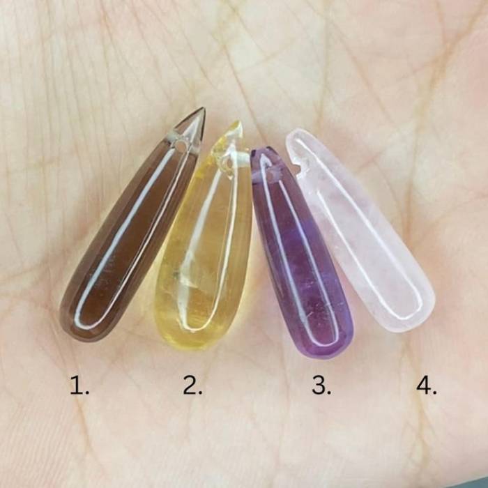 Amethyst Teardrop Beads Drill