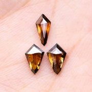 Natural Brown Shield Cut Diamonds for Engagement & Wedding Rings