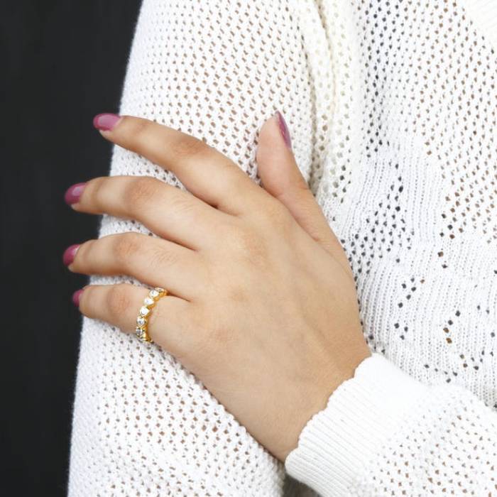 Eternity Band with Heart-Cut Lab Grown Diamonds Perfect for Engagement