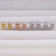 Round Earring Studs Pair Salt And Pepper Diamond