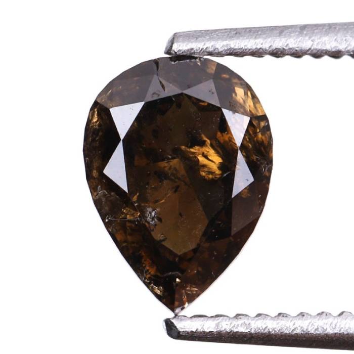 Natural Brown Pear Cut 0.55 CT, 6.1x4.5mm Loose Earth Mined Diamond