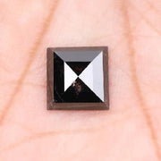 Natural Loose Salt And Pepper Black Princess Cut Diamond