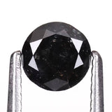 0.66 CT, 5.2 MM Natural Black Round Brilliant Cut Diamond Natural Loose Diamond