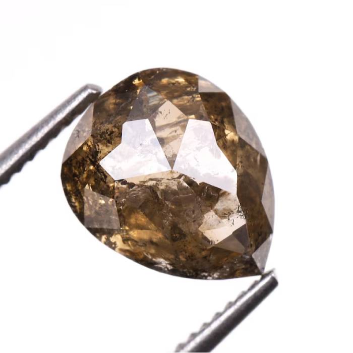 1.16 CT Natural Brown Pear Cut Diamond For Engagement Ring & Wedding Ring