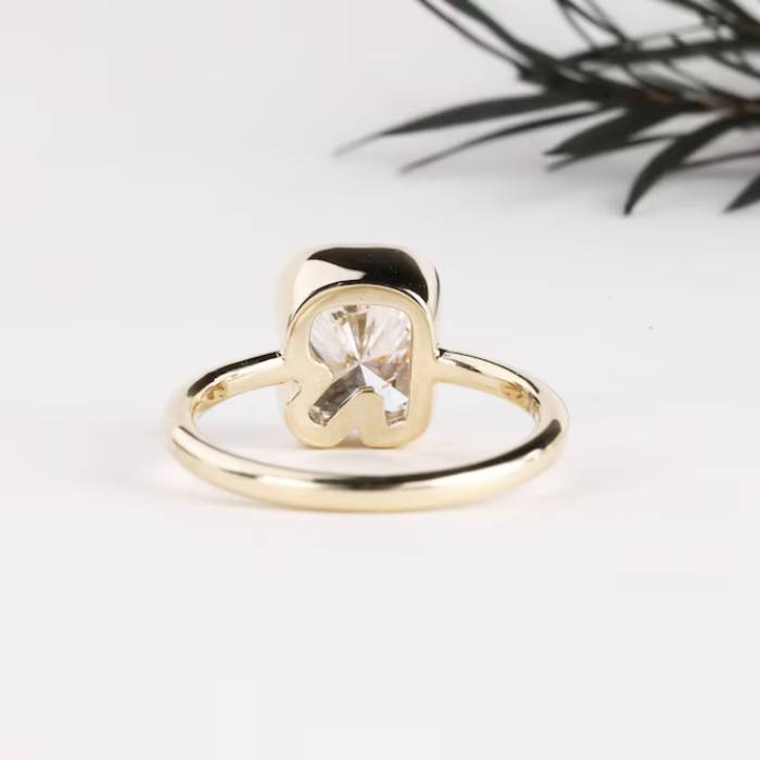 R Initial Diamond Ring Letter Solid Gold