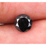 0.66 CT, 5.2 MM Natural Black Round Brilliant Cut Diamond Natural Loose Diamond
