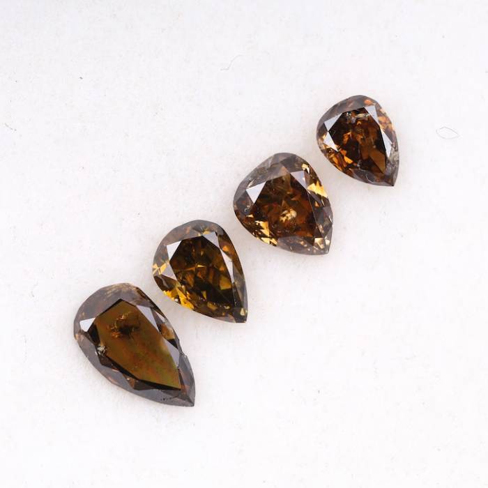 0.80 CT Natural Brown Pear Cut Diamond For Wedding Ring