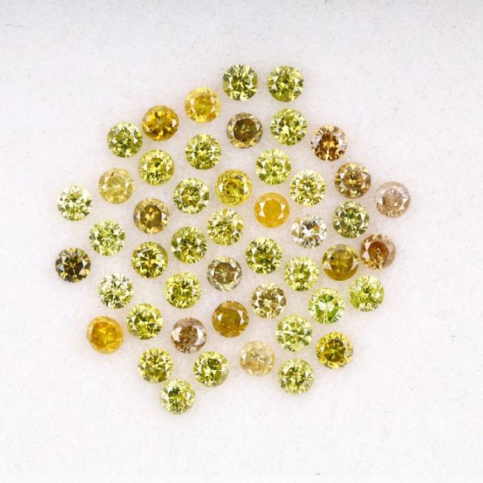 1.35 CT Natural Fancy Round Diamonds 1.8mm Loose Stones 54 PCS