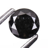 0.66 CT, 5.2 MM Natural Black Round Brilliant Cut Diamond Natural Loose Diamond