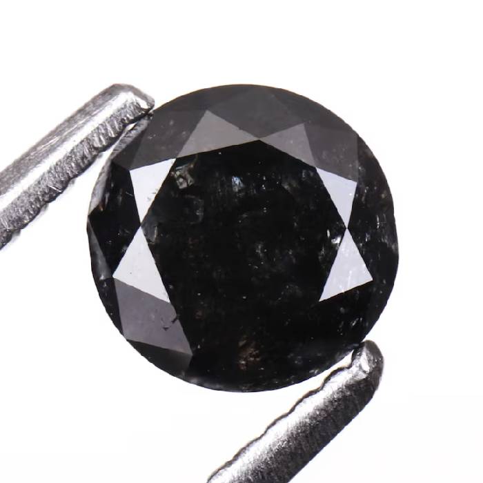 0.66 CT, 5.2 MM Natural Black Round Brilliant Cut Diamond Natural Loose Diamond