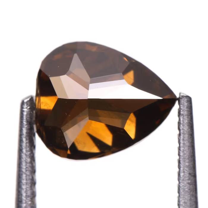 0.54 CT Natural Brown Pear Cut Loose Earth Mined Diamond For Engagement Ring & Wedding Ring