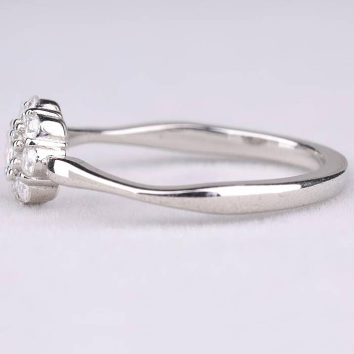 Flower Cluster Diamond Ring For Engagement & Wedding