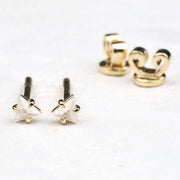 Triangle Earring Studs Pair Salt And Pepper Diamond Studs