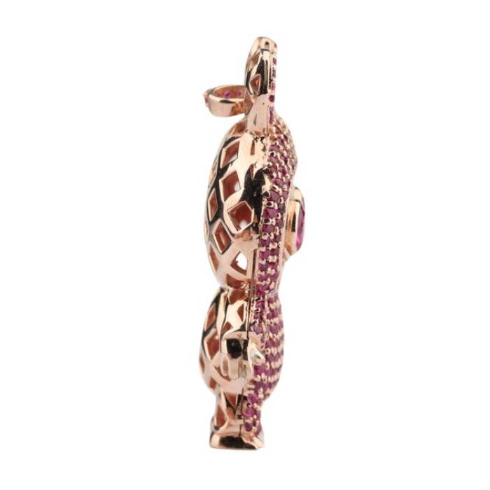 Labubu Pendant Pink Diamond Labubu Doll Pendant Labubu Inspired CZ Micro Pave Pendant Labubu Monster Pendant