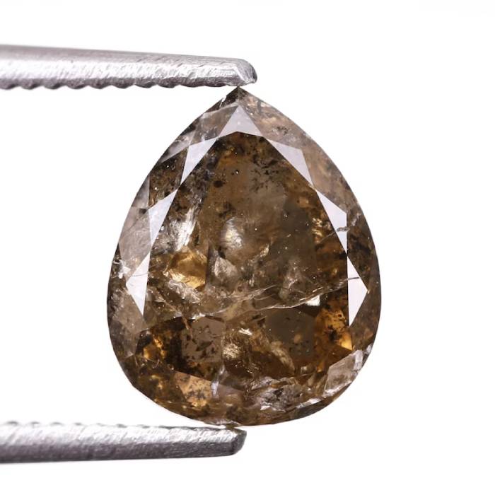 1.16 CT Natural Brown Pear Cut Diamond For Engagement Ring & Wedding Ring