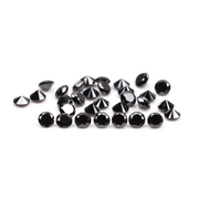 0.34 CT, 1.3 MM Enhanced Black Color Round Brilliant Cut Natural Loose Diamond